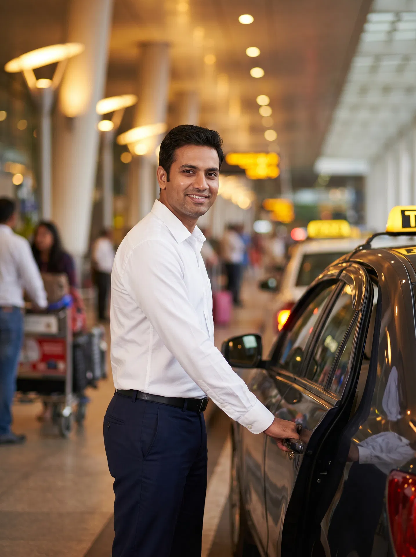 Professional RADDYSHRISOLUTIONS driver with vehicle